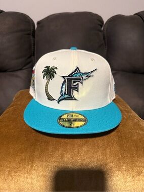 Simpsons Florida Marlins New Era 59FIFTY - White & Teal